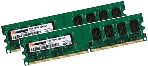 2x 2GB = 4GB KIT DDR2 RAM 533MHz PC2-4200 DIMM