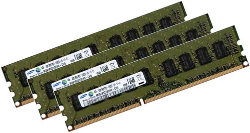 3x 4GB = 12GB KIT DDR3 RAM 1333 Mhz PC3-10600E ECC DIMM