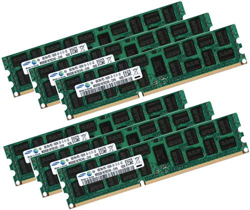 6x 8GB = 48GB KIT DDR3 RAM 1333 Mhz PC3-10600R ECC REG DIMM