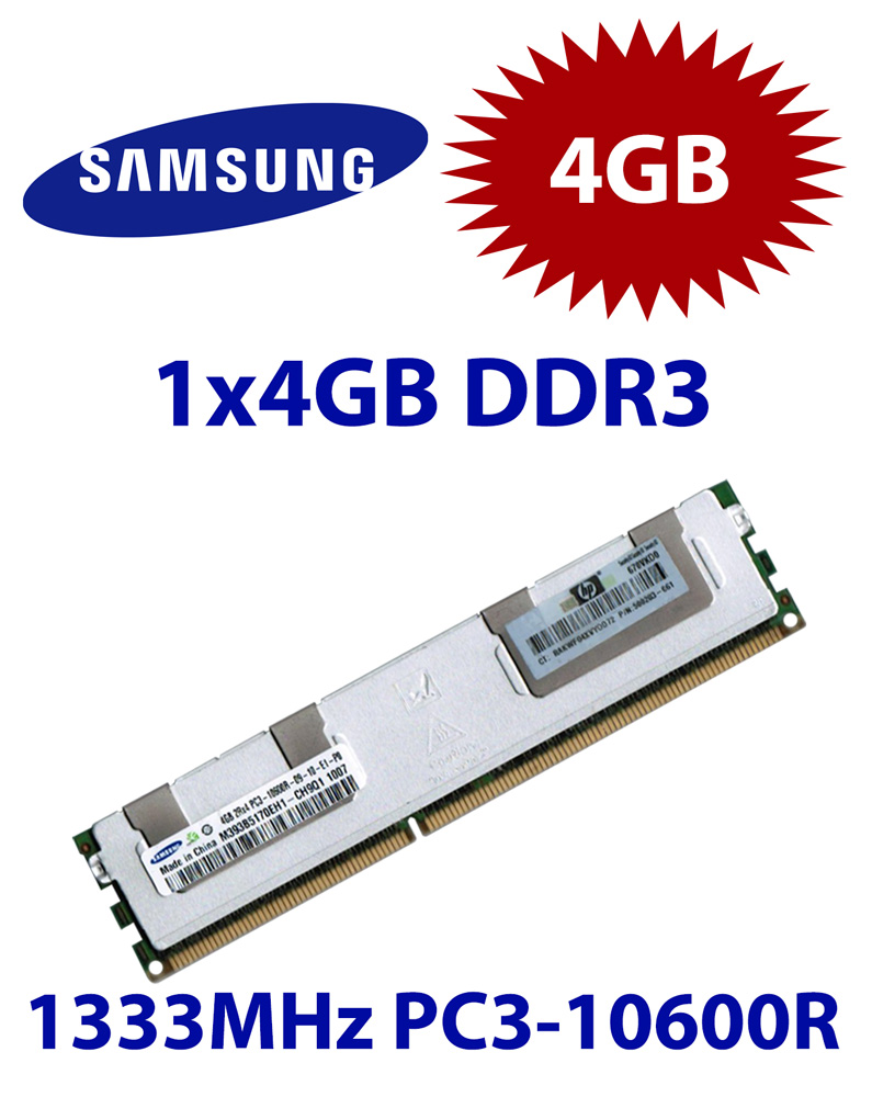 4GB Modul DDR3 RAM 1333 Mhz PC3-10600R ECC REG DIMM
