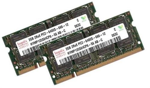 2x 2GB = 4GB KIT DDR2 800 Mhz PC2-6400 SO-DIMM