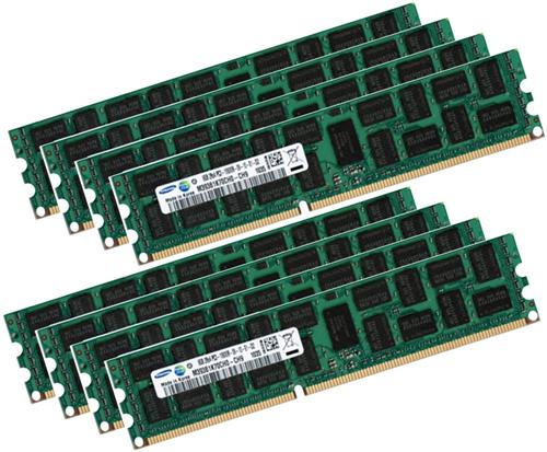 8x 8GB = 64GB KIT DDR3 RAM 1333 Mhz PC3-10600R ECC REG DIMM