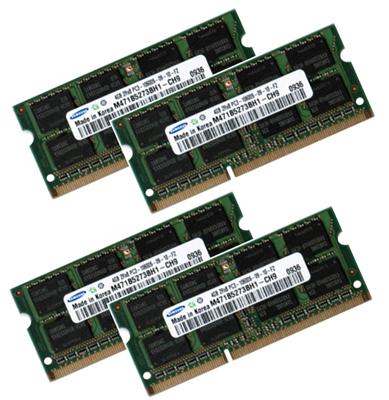 4x 4GB = 16GB KIT DDR3 RAM 1333 Mhz PC3-10600 SO-DIMM