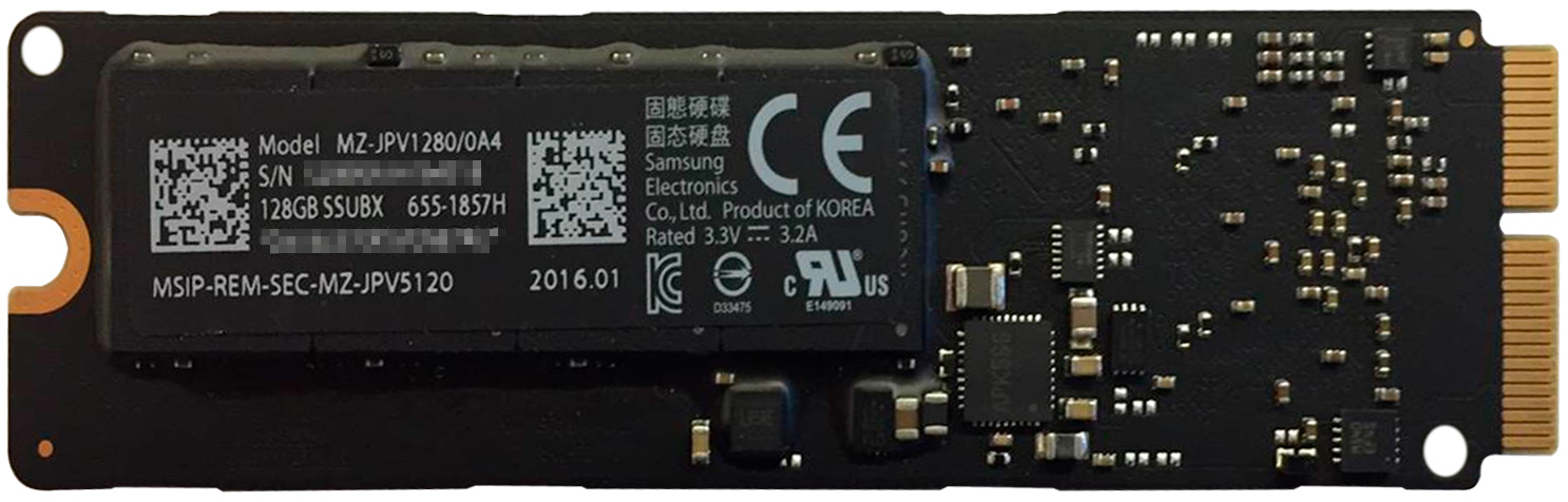 128GB SSD PCIe für MacBook Pro/Air und iMac ab 2013