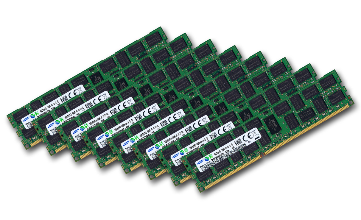 8x 16GB = 128GB KIT DDR3 RAM 1333 Mhz PC3-10600R ECC REG DIMM